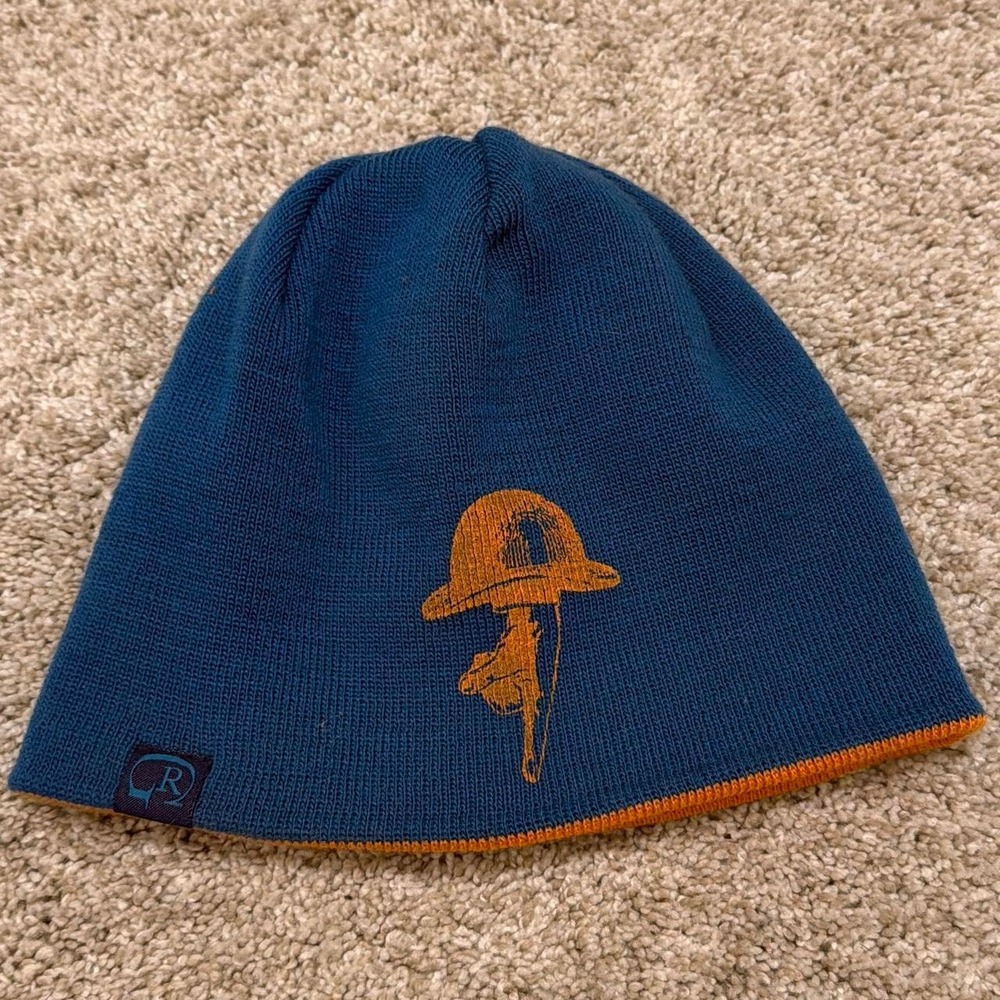 Rare Y2K Vintage Robert Graham Reversible Prototype Beanie | Orange Blue Large